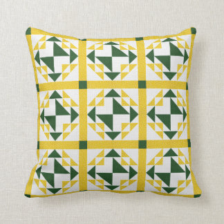Corn & Beans Quilt Pattern Throw Pillow
