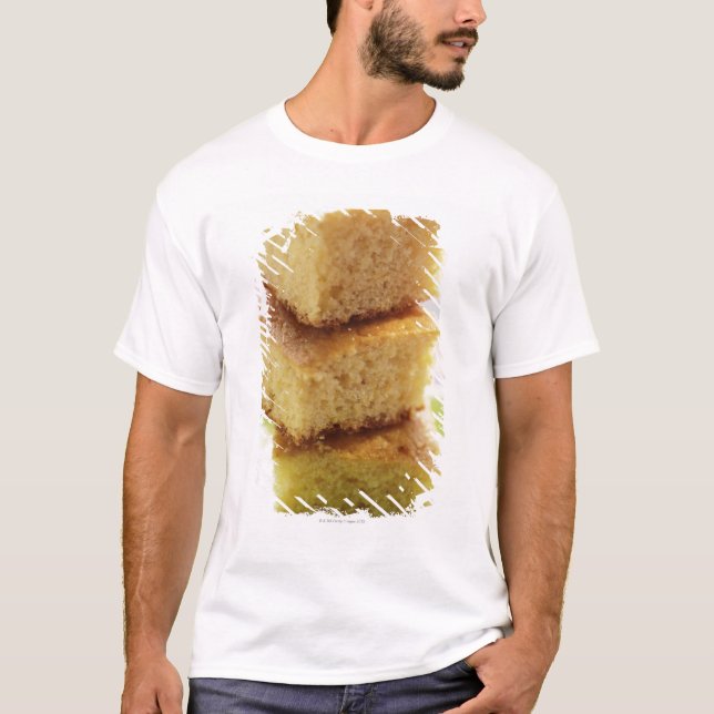 Corn bread, cut into cubes (in a pile) T-Shirt (Front)