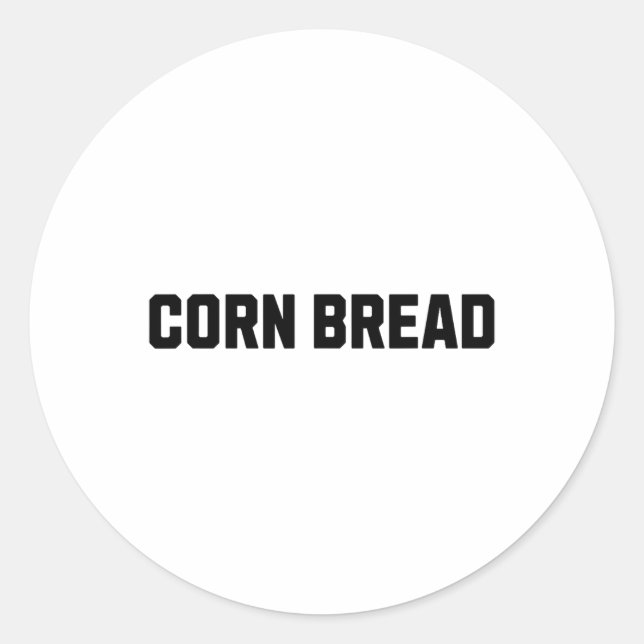 Corn Bread Funny Costume Halloween  Classic Round Sticker (Front)