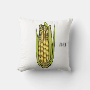 Corn cartoon illustration  cushion