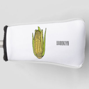 Corn cartoon illustration  golf head cover