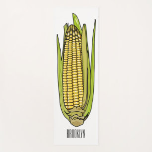 Corn cartoon illustration  yoga mat