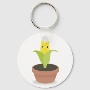 Corn Character Key Ring
