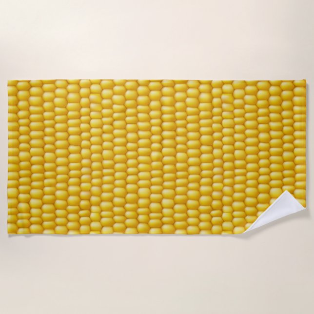 Corn Cob Background Beach Towel (Front)