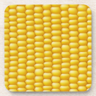 Corn Cob Background Coaster