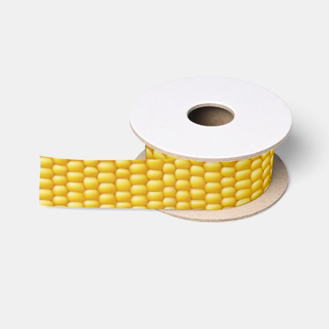 Corn Cob Background Satin Ribbon (Spool)