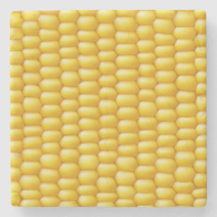 Corn Cob Background Stone Coaster