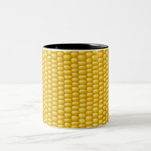 Corn Cob Background Two-Tone Coffee Mug