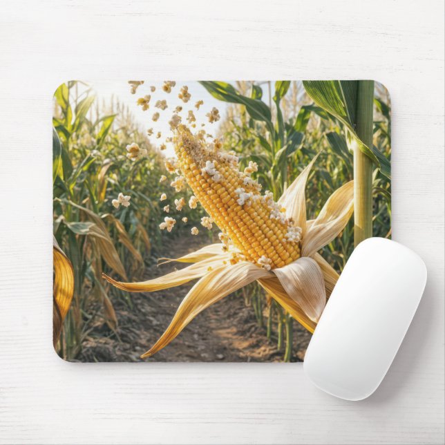Corn Cob Popcorn Mouse Pad (With Mouse)