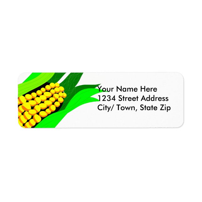 Corn Cob Return Address Label (Front)