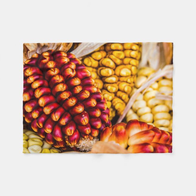 Corn cobs fleece blanket (Front (Horizontal))