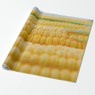 Corn corn on the cob corn kernels wrapping paper