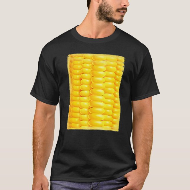 Corn Costume Farmer Vegetarians Corn Pop  Yellow T-Shirt (Front)