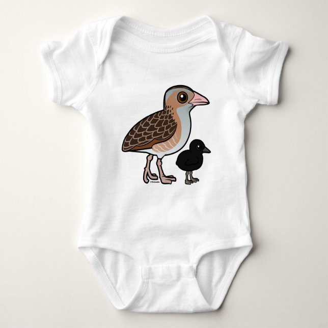 Corn Crake with baby Bodysuit (Front)
