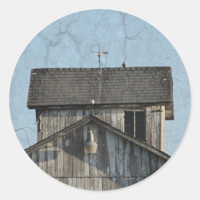 Corn Crib Classic Round Sticker (Front)