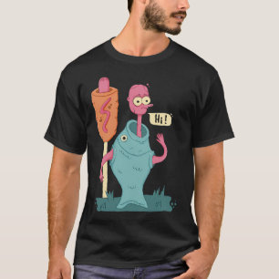 Corn dog and strange man dressed in bungeoppang T-Shirt