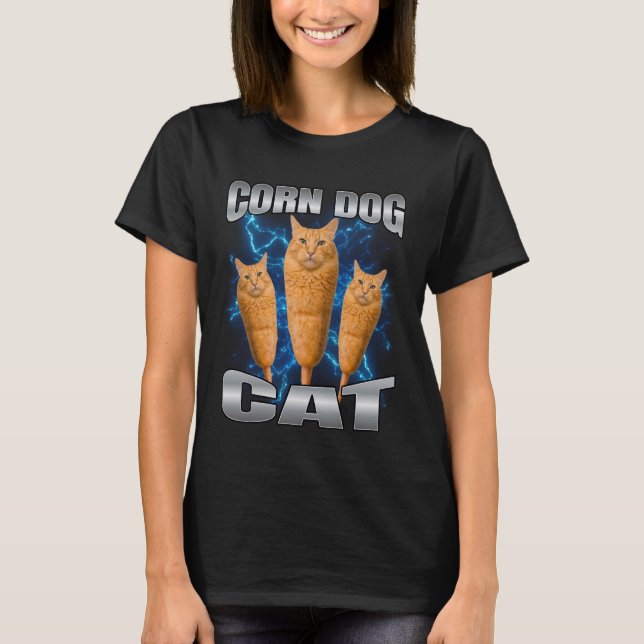 Corn Dog Cat T-Shirt (Front)