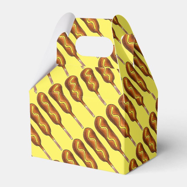 Corn Dog Corndog Carnival State Fair Food Stall Favour Box (Front Side)