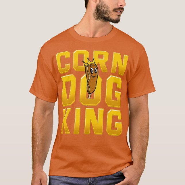 Corn Dog Cornmeal Batter Hot Dog Stick Sausage T-Shirt (Front)