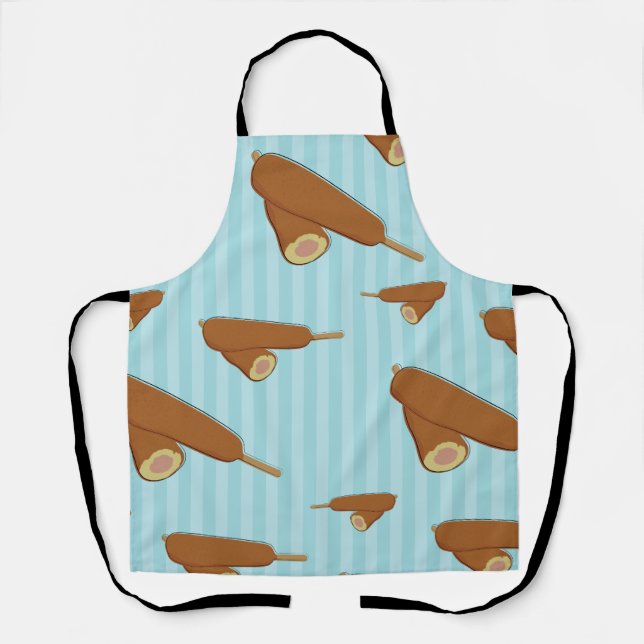 Corn Dog Illustration Apron (Front)