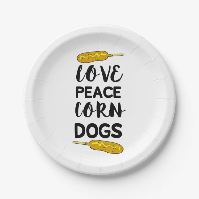 Corn Dog Paper Plate (Front)