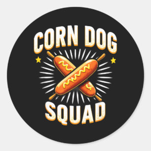Corn Dog Squad Halloween T-Shirt1 Classic Round Sticker