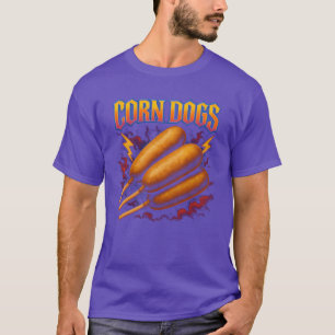 Corn Dogs Favorite Food Funny Weird 90s Corn Dogs T-Shirt