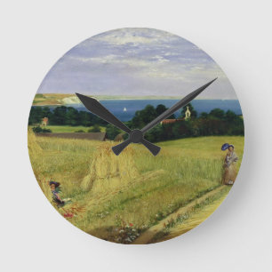 Corn Field in the Isle of Wight Round Clock