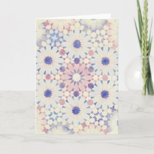 'Corn Flower' Islamic geometry greeting card