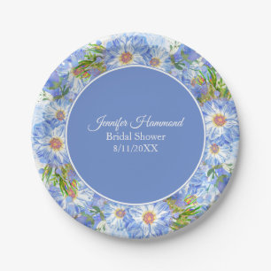 Corn Flowers Bridal Shower Paper Plate