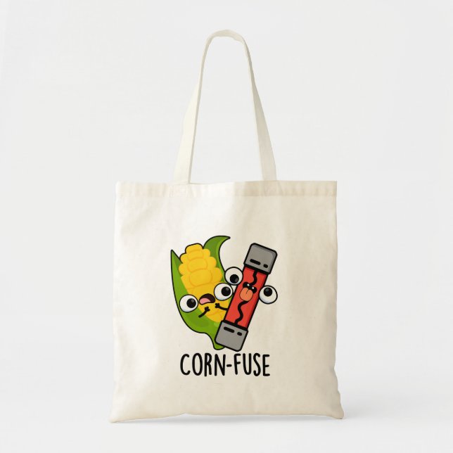 Corn-fuse Funny Confused Pun  Tote Bag (Front)