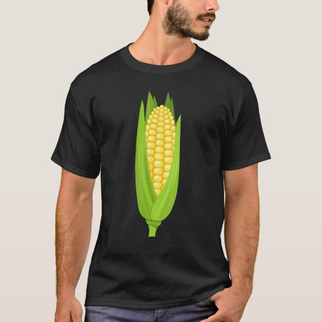Corn Halloween Costume Foodie Farmer Men Women Kid T-Shirt (Front)