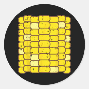 Corn Halloween Costume Fun Foodie Farmer Men Women Classic Round Sticker