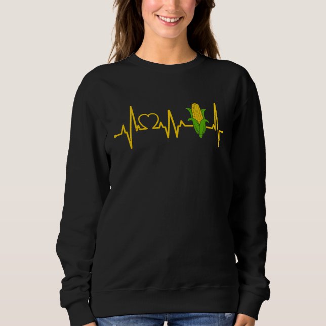 Corn Heartbeat Famer Corns Farming Sweatshirt (Front)