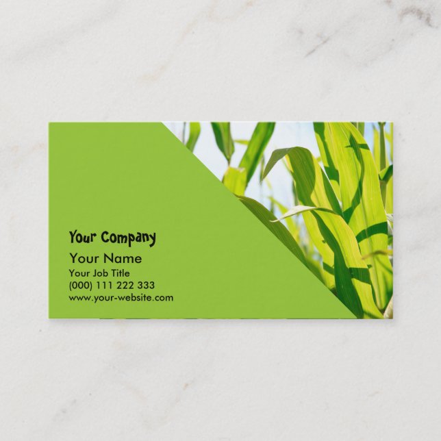 Corn leaves business card (Front)