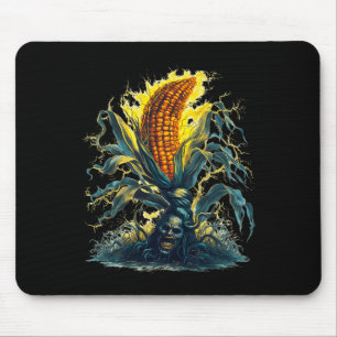 Corn Maize Ghost Ghoul Harvest Halloween Fun Tee Mouse Pad