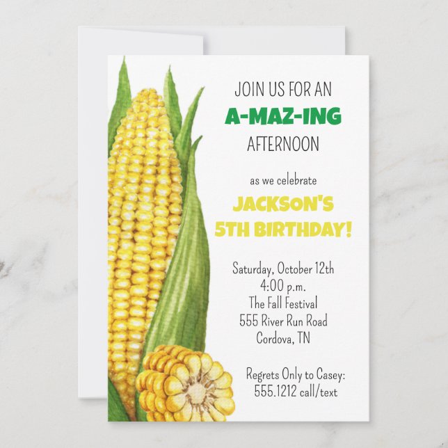 Corn Maze Invitation  (Front)