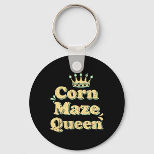 Corn Maze Queen Fall Autumn Halloween October Acti Key Ring