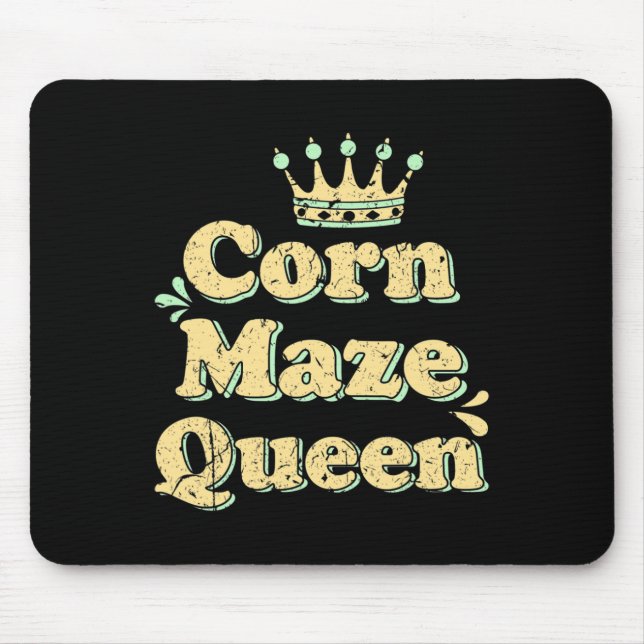 Corn Maze Queen Fall Autumn Halloween October Acti Mouse Pad (Front)