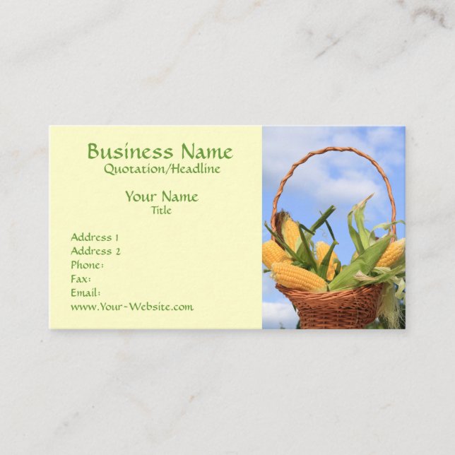 Corn on the Cob Business Card (Front)
