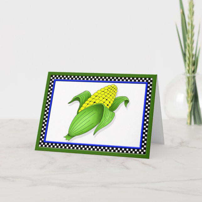 Corn On The Cob Greeting Card (Front)