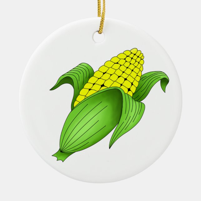 Corn On The Cob Ornament (Front)