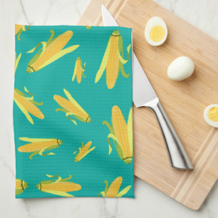 Corn On The Cob Pattern Tea Towel