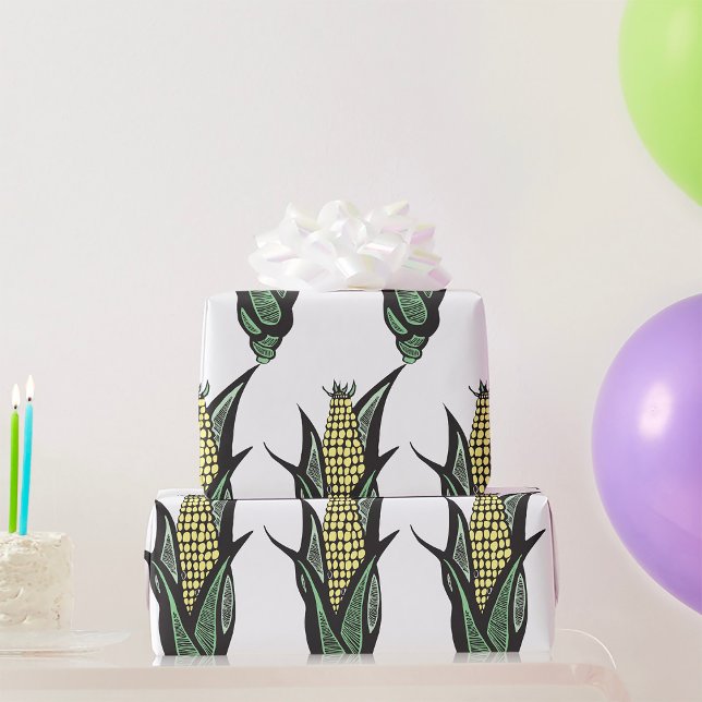 Corn on the Cob Rustic Farmhouse Vegetable Wrapping Paper (Creator Uploaded)