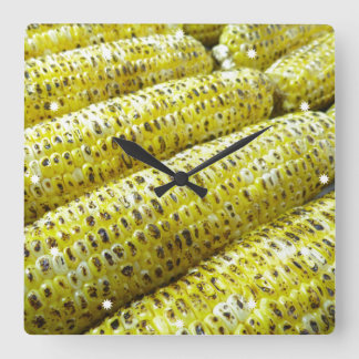 Corn on the Cob Square Wall Clock