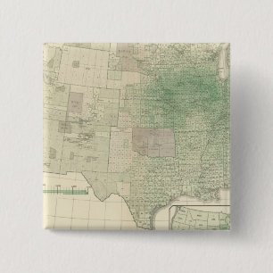 Corn per square mile 15 cm square badge