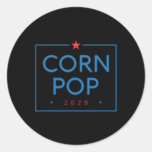Corn Pop Joe Biden Anti Gaffe Funny President Trum Classic Round Sticker