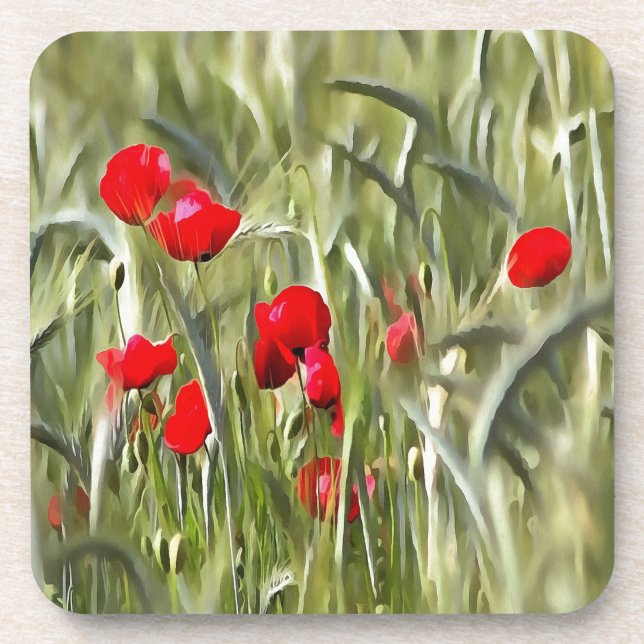Corn Poppies Coaster (Front)