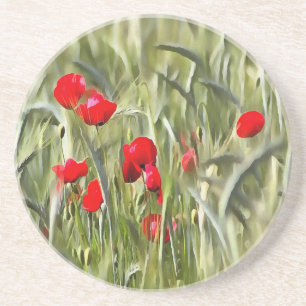 Corn Poppies Coaster