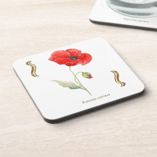 Corn poppy coaster